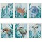 6 Pcs Swedish Kitchen Dish Towels Kitchen Cloths Reusable Sponge Cleaning Cloths Absorbent Dish Cloth Quick Drying Washable Cleaning Wipes No Odor Hand Towel (Marine Life)